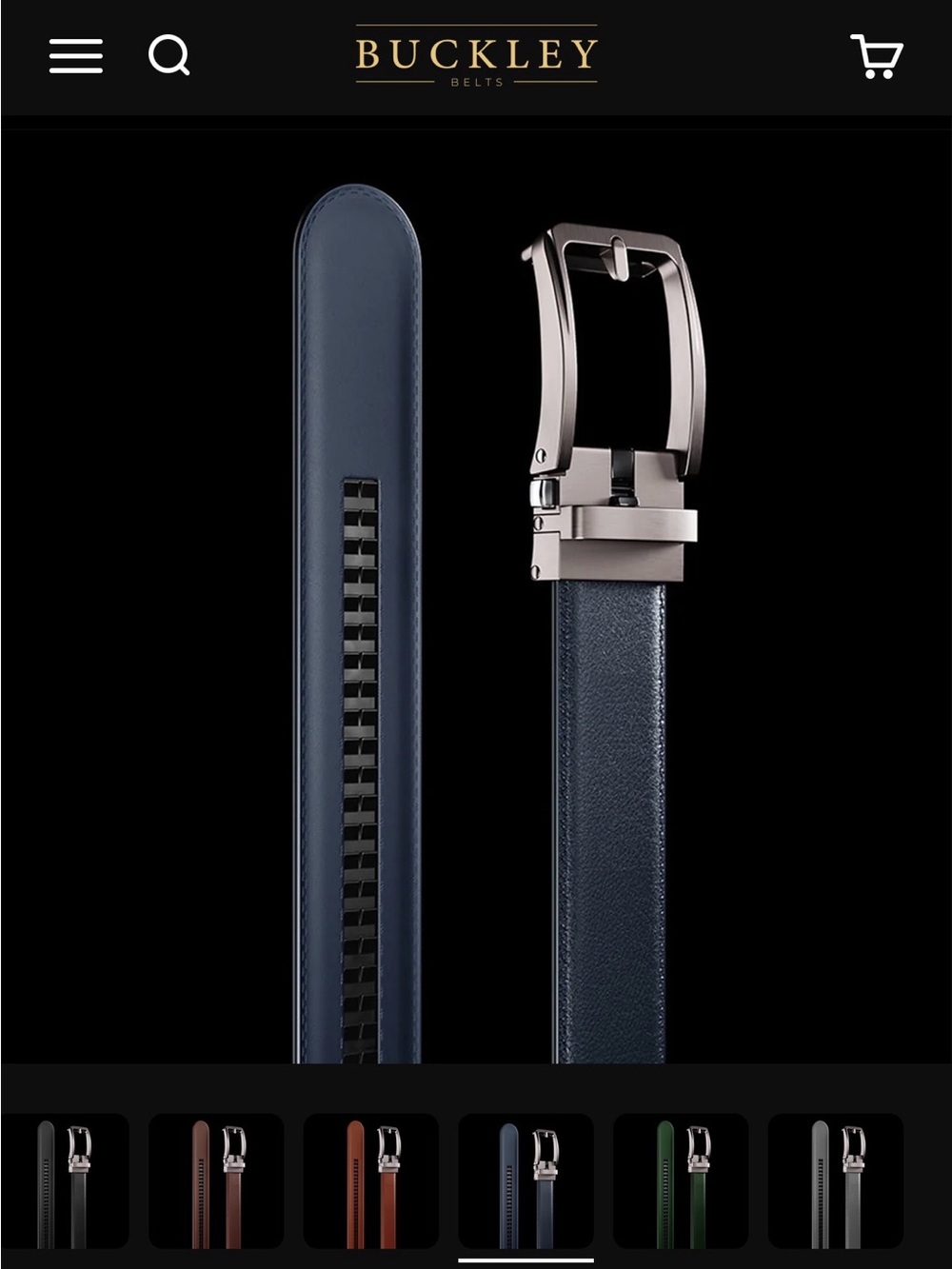 Buckley Interchangeable Belt Set -/Black/Gray / Brown - Picture 4 of 6